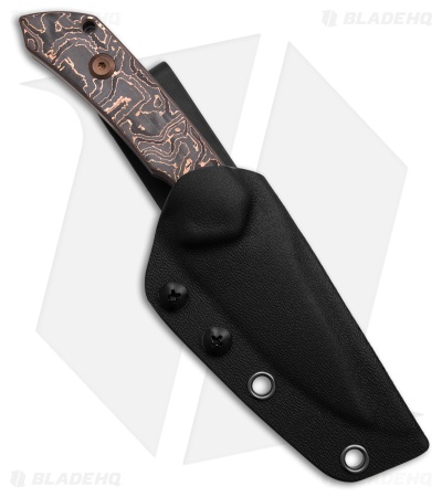 Kansept Fenrir Fixed Blade Knife Copper Carbon Fiber (2.8" Black Stonewash)