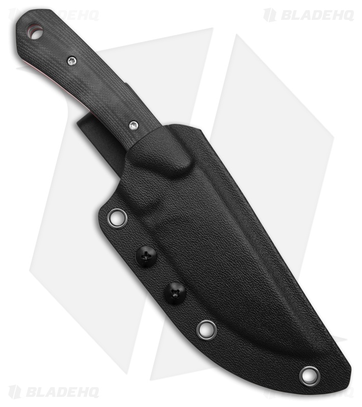 Kansept Flank Fixed Blade Knife Black & Red G-10 (3.6" SW)