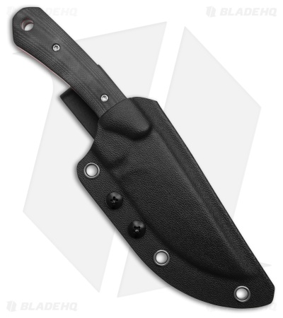 Kansept Flank Fixed Blade Knife Black & Red G-10 (3.6" SW)