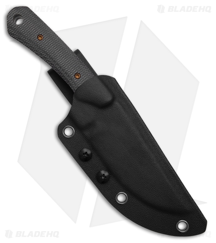 Kansept Flank Fixed Blade Knife Black Micarta Gold