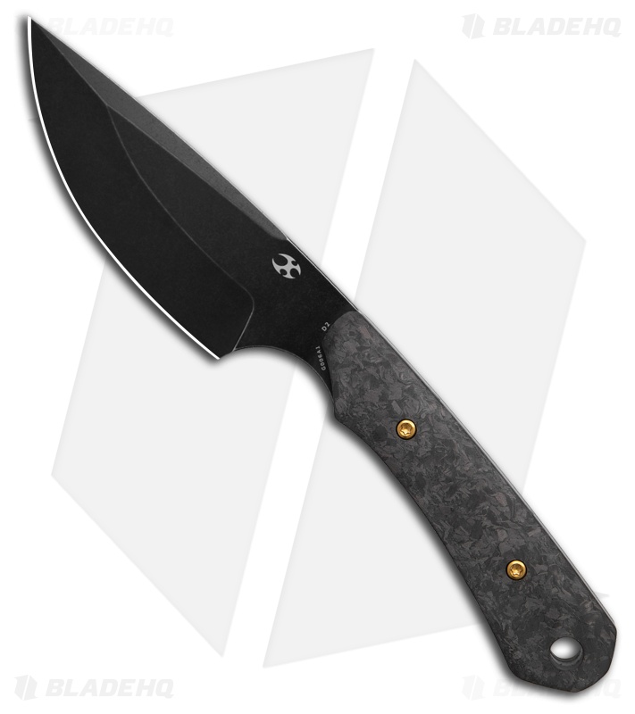 Kansept Flank Fixed Blade Knife Black Shred Carbon Fiber Black SW