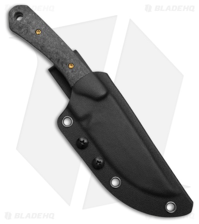 Kansept Flank Fixed Blade Knife Black Shred Carbon Fiber Black SW