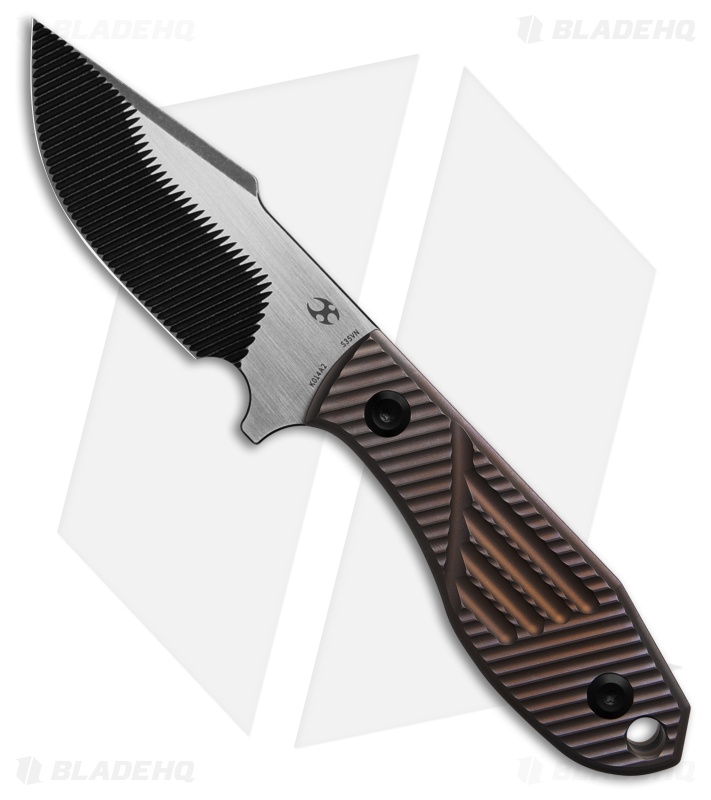 Kansept Knives Tiny Dancer Fixed Blade Knife Bronze Ti