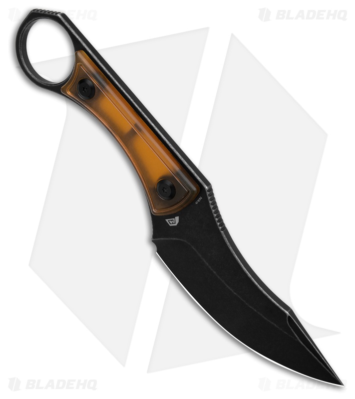 Kansept Knives Niko Fixed Blade Knife Amber PEI Black SW