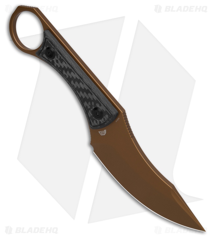 NICO⭐︎ Kansept Niko Fixed Blade Knife Twill Carbon Fiber Handle D2