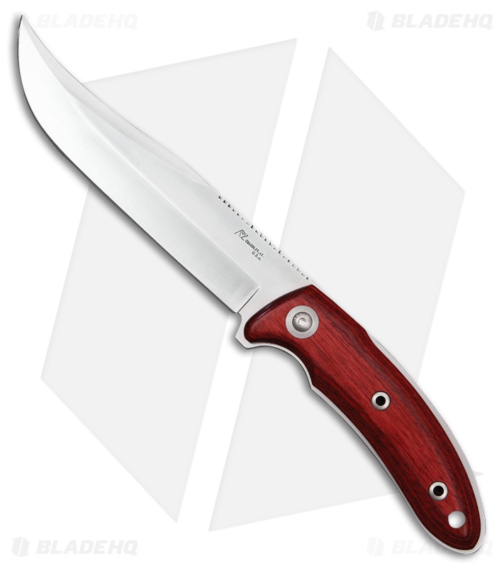 Katz Knives Yukon Hunting Fixed Blade Knife Cherrywood (5.6" Satin) 