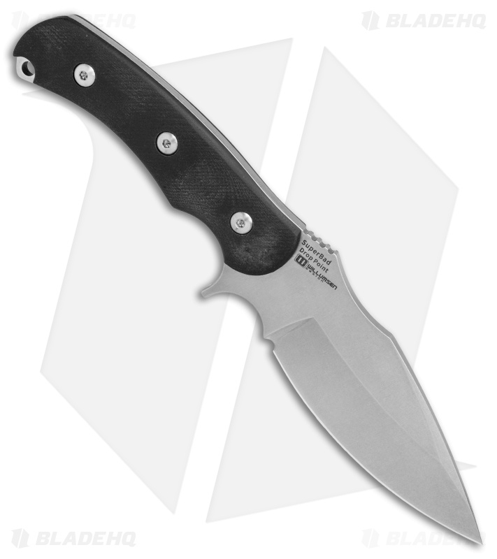 Kizer Willumsen Super Bad Drop Point Fixed Blade Black  G-10 (4.75" SW) Ki1017A1