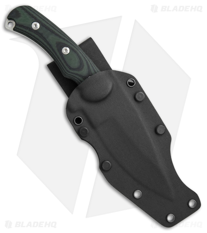 Kizer Willumsen Super Bad Drop Point Fixed Blade Black/Green (4.75" SW) Ki1017A2