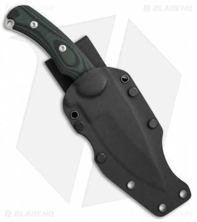 Kizer Willumsen Super Bad Drop Point Fixed Blade Black/Green (4.75" SW) Ki1017A2