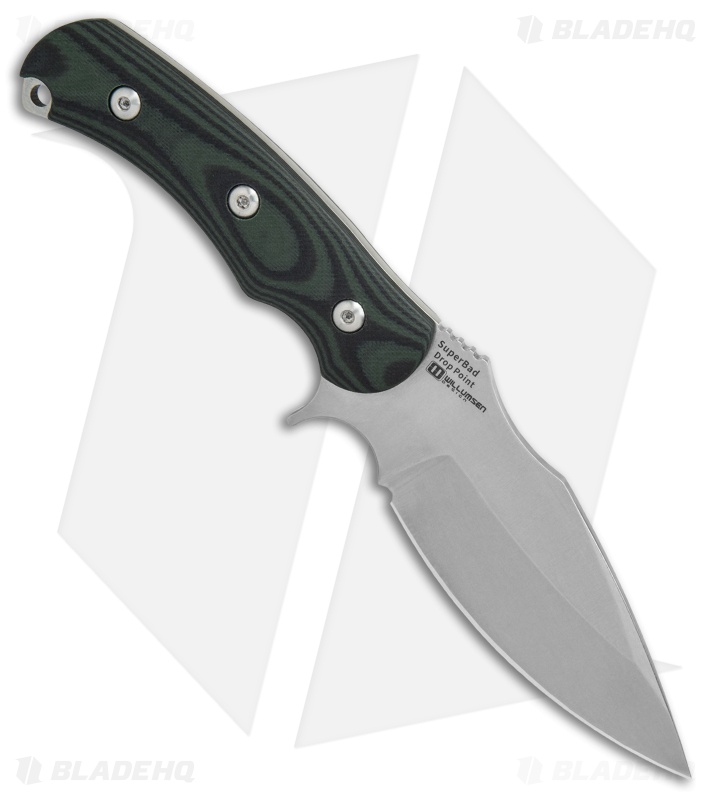 Kizer Willumsen Super Bad Drop Point Fixed Blade Black/Green (4.75" SW) Ki1017A2