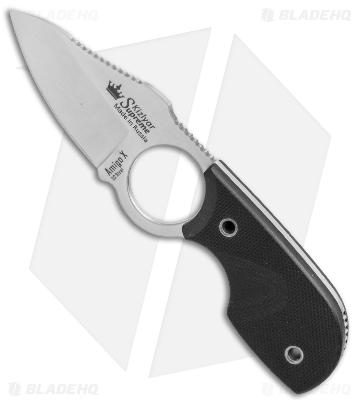 Kizlyar Supreme Knives Amigo X Fixed Blade Black G-10 (2.75