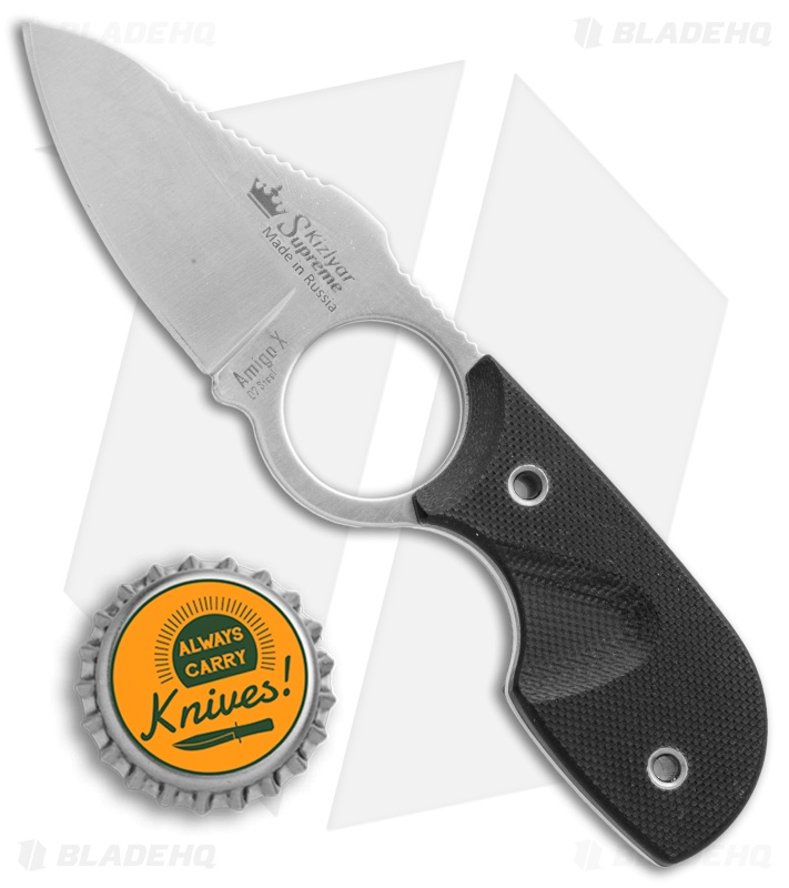 Kizlyar Supreme Knives Amigo X Fixed Blade Black G-10 (2.75