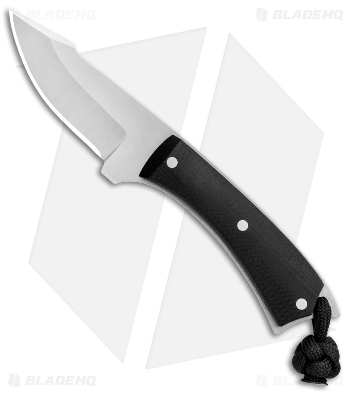 LCKT PocketPoon Mini EDC Fixed Blade Black G-10 (2.25" Satin)
