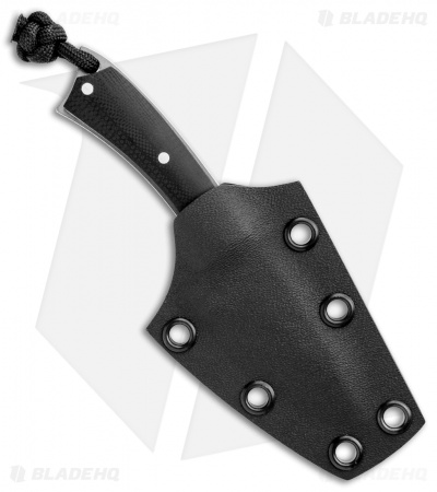LCKT PocketPoon Mini EDC Fixed Blade Black G-10 (2.25" Satin)
