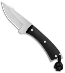 LCKT PocketPoon Mini EDC Fixed Blade Black G-10 (2.25" Satin)