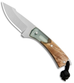 LCKT PocketPoon Mini EDC Fixed Blade Hybrid Wood (2.25" Satin)