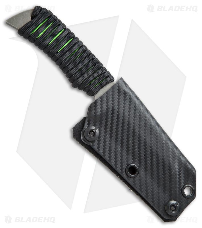 LCKT WharnPoon Fixed Blade Belt Knife Black Cord (3.1" Acid SW)