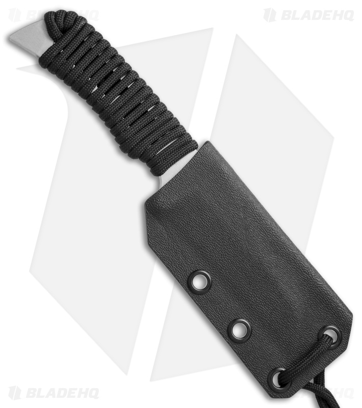 LCKT  WharnPoon Necker Fixed Blade Knife Black Cord (3.1" Satin)