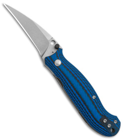 Landau Knives Phantom Sparrow Liner Lock Knife Black/Blue G-10 (2.9&quot; SW) | 158931