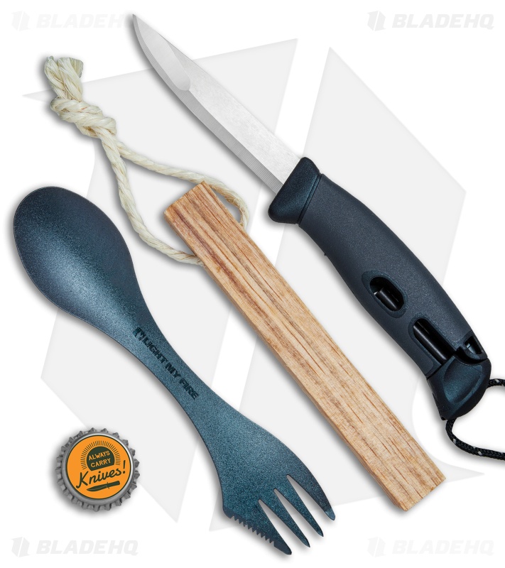 Light My Fire Black Pearl CampKit w/ FireKnife, Spork, & Tinder (S-P-12BPCK)