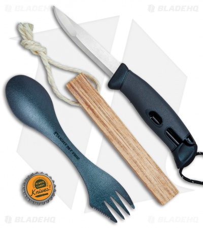 Light My Fire Black Pearl CampKit w/ FireKnife, Spork, & Tinder (S-P-12BPCK)