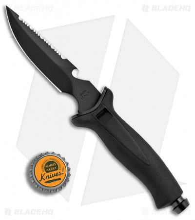 MAC Coltellerie Aquatys Fixed Blade Dive Knife Black (4.6" Black) 02MS002