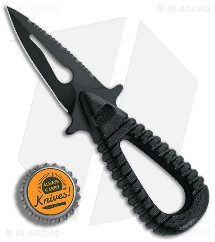 MAC Coltellerie Microsub Race Fixed Blade Dive Knife Black (2.2" Black) 02MS012