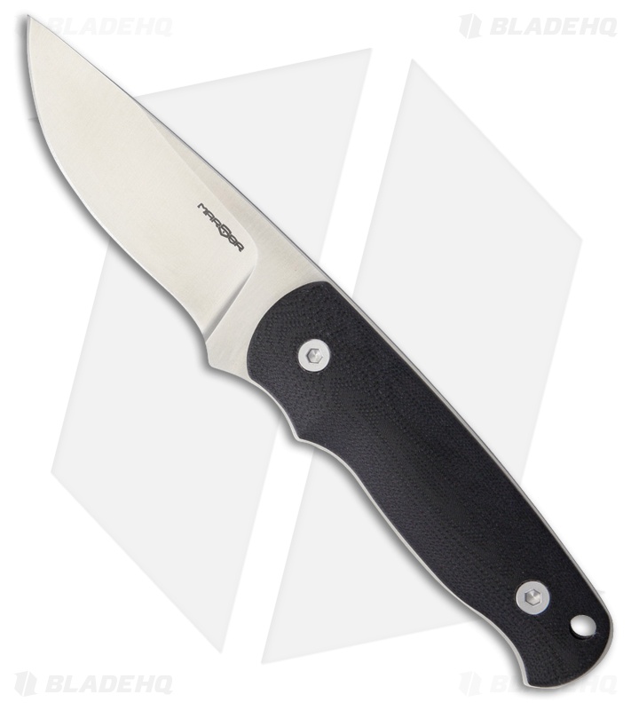 MARSER Jager Jag-11 Fixed Blade Knife Black G-10 (3.75" Satin)