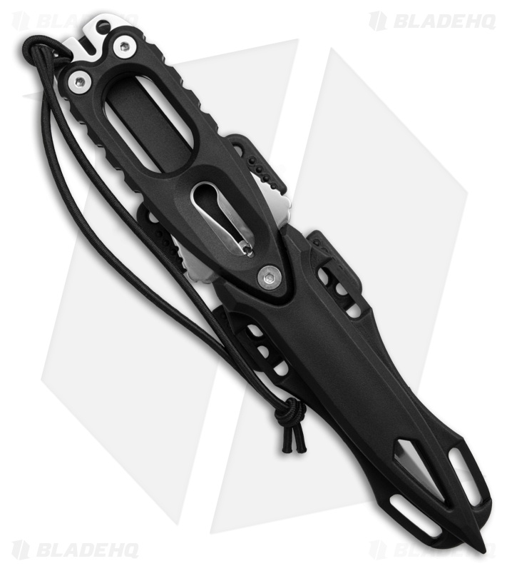 Mac Coltellerie Gunster Fixed Blade Diving Knife Black FRN (4.25" Satin FS)