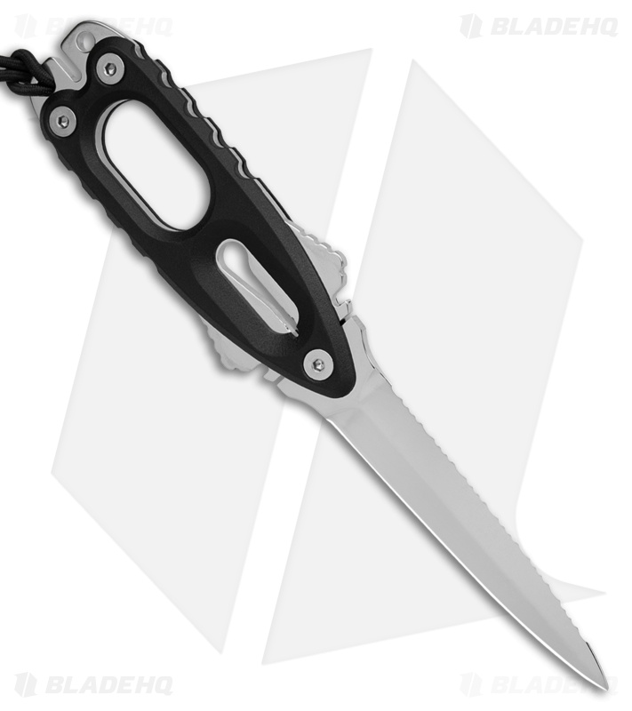 Mac Coltellerie Gunster Fixed Blade Diving Knife Black FRN (4.25" Satin FS)