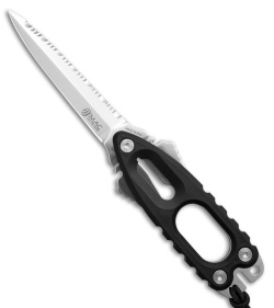 Mac Coltellerie Gunster Fixed Blade Diving Knife Black FRN (4.25" Satin FS)