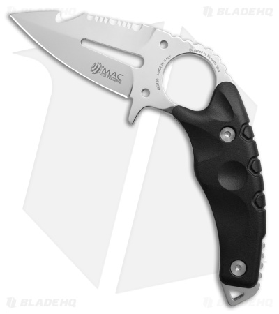Mac Coltellerie Rescue Knife Gunslinger Scuba  Black FRN (3.15"  Satin)