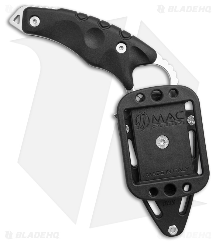 Mac Coltellerie Rescue Knife Gunslinger Scuba  Black FRN (3.15"  Serrated)