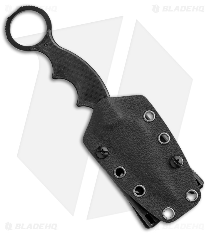 Maserin 921 Neck Line Karambit Fixed Blade Knife Black G-10 (2.75" Black)