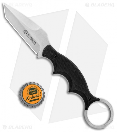 Maserin 921 Neck Line Karambit Fixed Blade Knife Black G-10 (2.75" Stonewash)