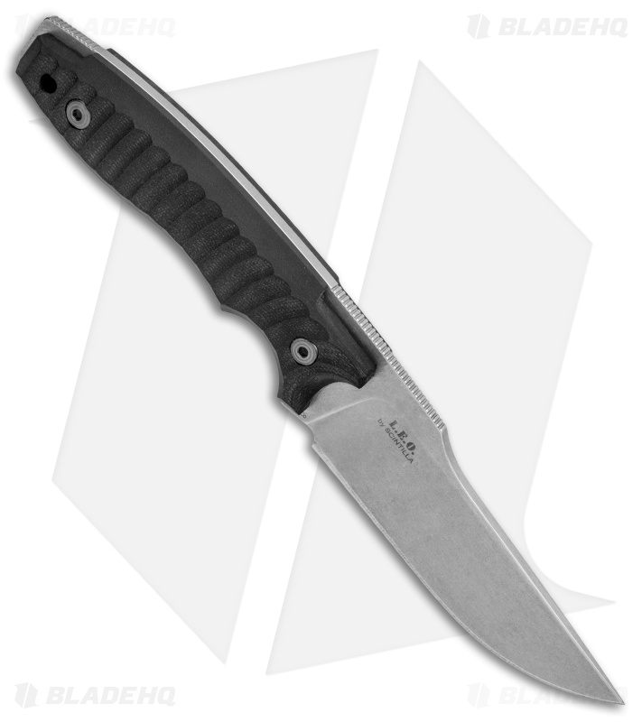 Maserin L.E.O. Fixed Blade Knife Black G-10 (4.25" Stonewash) 