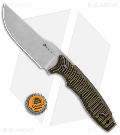Maserin L.E.O. Fixed Blade Knife Green G-10 (4.25" Stonewash) 