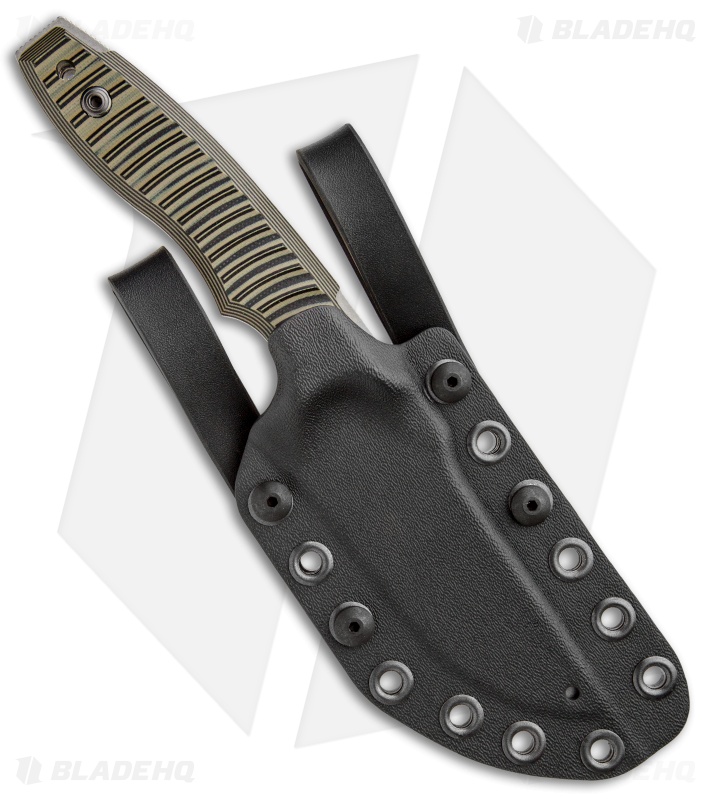 Maserin L.E.O. Fixed Blade Knife Green G-10 (4.25" Stonewash) 