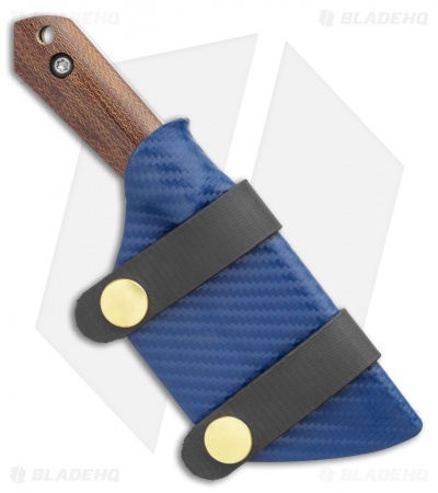 Maverick Customs Compact Clip Point Fixed Blade Knife Brown Micarta (3.6" Hamon)