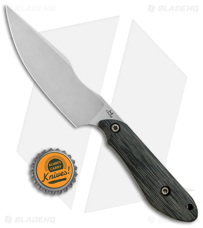 Maverick Customs Evolution Fighter Fixed Blade Knife Black Micarta (4.5" Z-Wear)