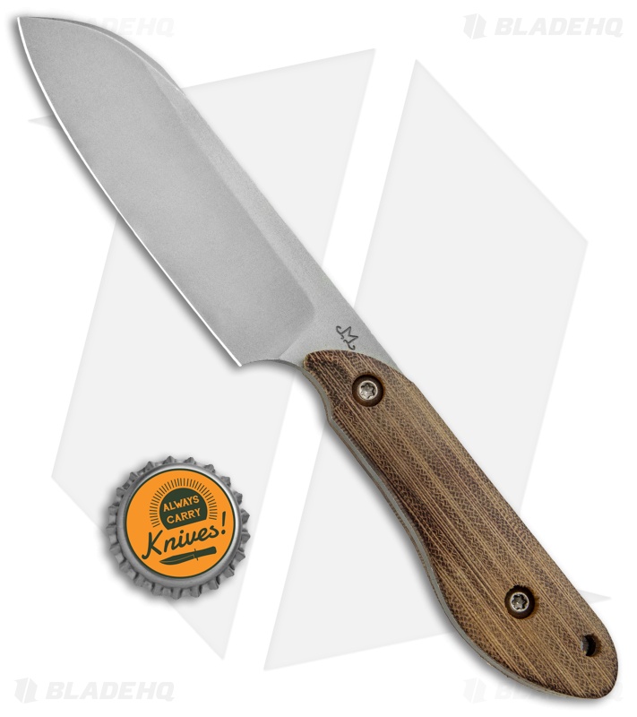 Maverick Customs Evolution Sheepsfoot Fixed Blade Antique Micarta (4.1" SW)