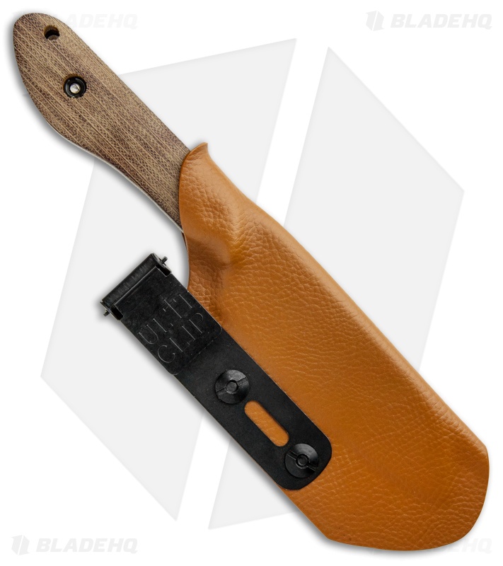 Maverick Customs Evolution Sheepsfoot Fixed Blade Antique Micarta (4.1" SW)