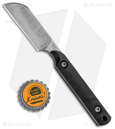 Maverick Customs Super Scalpel Fixed Blade Knife Quilted CF (2.75" Stonewash)