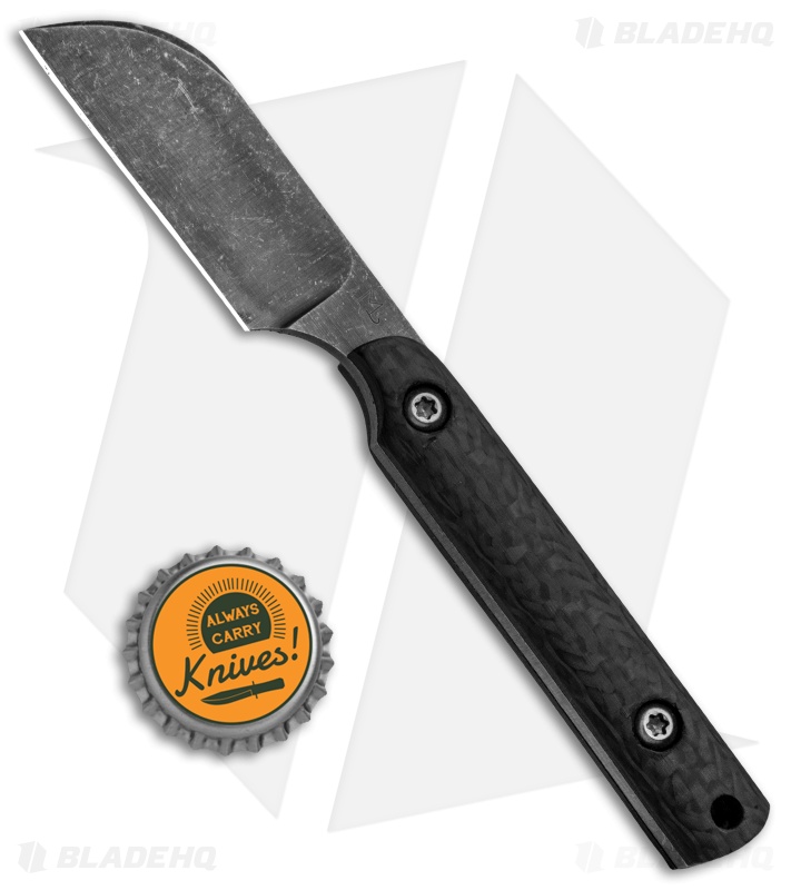 Maverick Customs Super Scalpel Fixed Blade Knife Twill CF (2.75" Acid Washed)