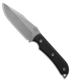 McNees Knives Agent Fixed Blade Knife Black G-10 (4.25" Stonewash)