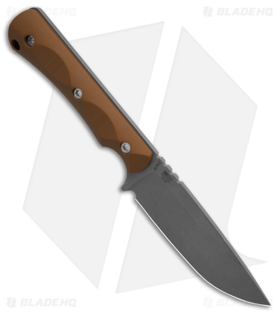 McNees Knives Ridge Runner Fixed Blade Knife Coyote G-10 (3.5" Stonewash)