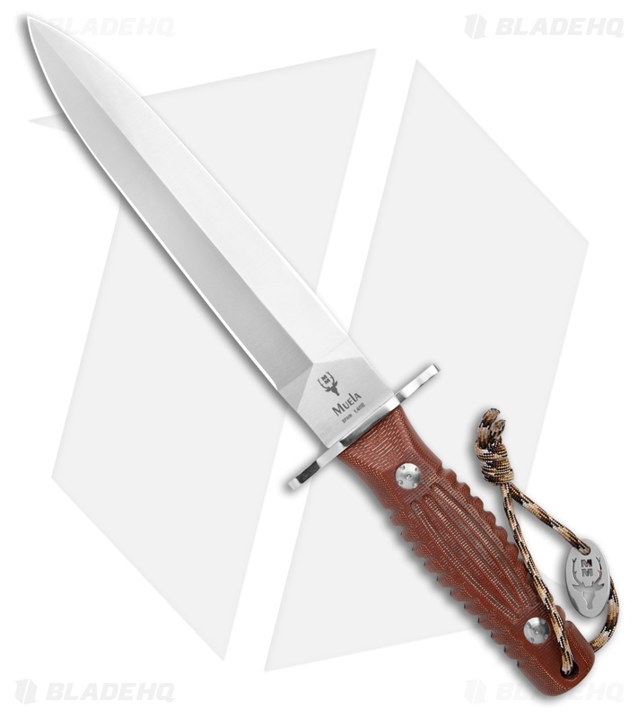 Muela DG-21C Fixed Blade Knife Brown Micarta (8.6" Satin)