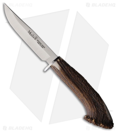 Muela Hunter Fixed Blade Knife Crown Stag (4.25" Satin)