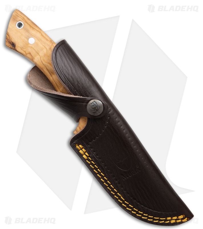 Muela Rhino Olive Fixed Blade Knife Olive Wood (4.1" Satin) 