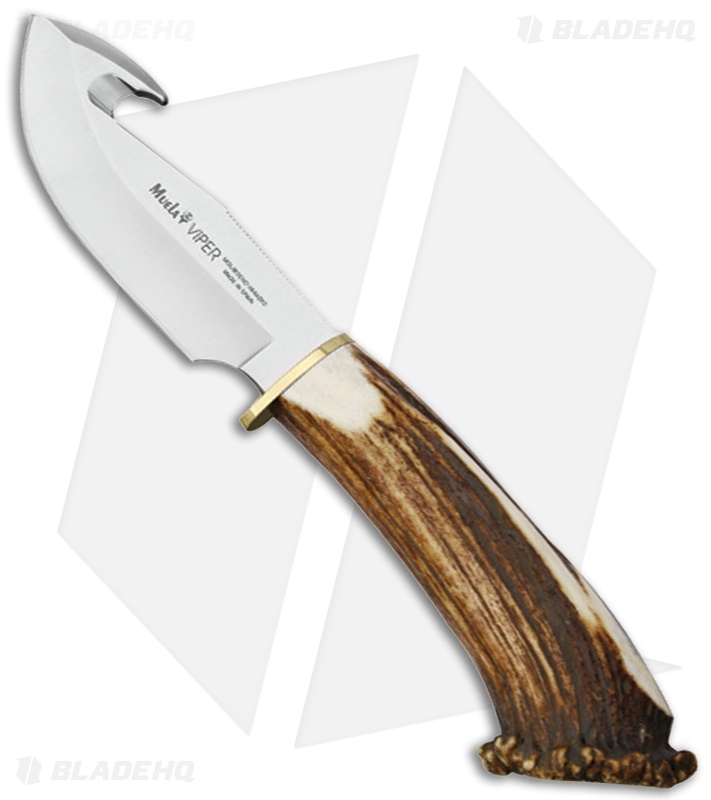Muela Viper Fixed Blade Knife Crowned Stag Horn - Blade HQ